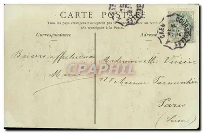 COURSEULLES-SUR-MER (Calvados) — Ulica Kościoła — Wydawca L. TOSTAIN, nr 255 — Rewers