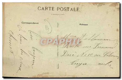 Soulevez mon Col — Courselle-sur-Mer — G. ARTAUD, Avenue de la Close, Nantes — Verso