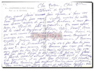 La Courtonne — Pont sur la Courtonne — Éditeur S. & C. (Calvados) — Verso
