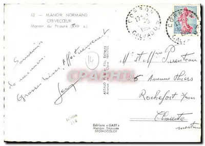 Manoir du Prieuré — Manor normando (século XVI) — Edições Gaby — Verso
