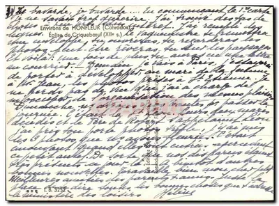 Igreja de Criquèbeuf — Arredores de Honfleur (Calvados) — Editor: F. B. 3252 — Verso