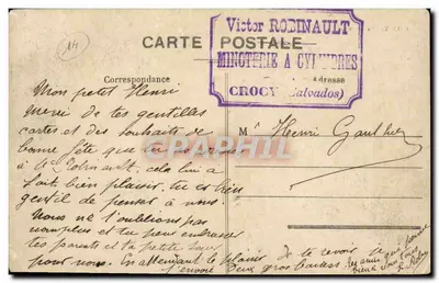 Stara pocztówka Benedyktynka z dzwonami 111 maj 1911 — Rewers