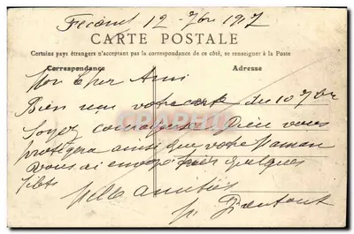 La Délivrande (Calvados) — La Procession — Éditeur B. F., Paris — Verso