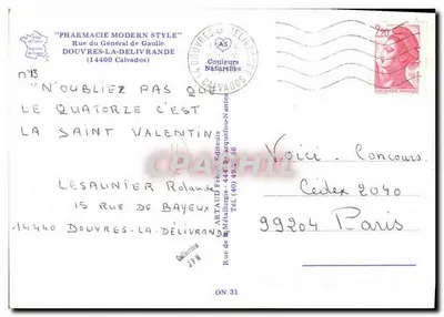 Farmacia G. Lesage — Douvres-la-Délivrande — Artaud Frères Éditeurs — Verso