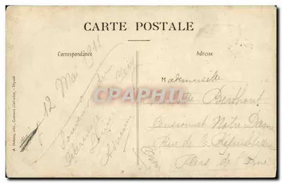 La Délivrande (Calvados) — A Basílica — O Portal — editor A. Luhnow, edição Caen (Calvados) - Depósito — Verso