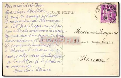 Nos pés de Nossa Senhora DA DÉLIVRANDE — A+D 571 — A. Duhong édit. — Verso