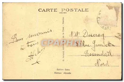 La Délivrande (Calvados) — Estrada de Cresserons — editor Gaby, n°27 — Verso