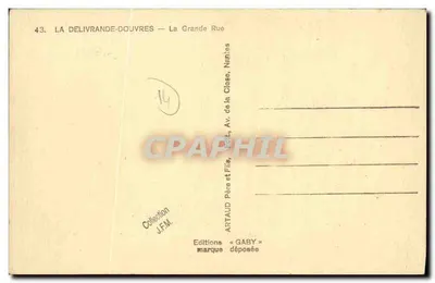 La Delivrande-Douvres — A Grande Rua — Edições Gaby — Verso