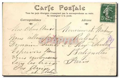 Divès — Praça do Hotel de Ville — CH. Marie Tappissier — Verso