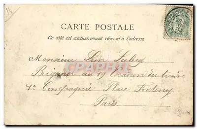 Desembocadura del río Dives en Dives (Calvados) — n° 357 — J. Bréchet, edición de Caen, Dévoté — Reverso