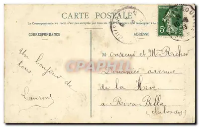 Dives-sur-Mer (Calvados) — Monumento do Memorial Francês — editor não identificado, n° de série 2095 — Verso