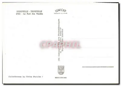 Deauville - Trouville — O Porto dos Yates — Lumicap — Verso