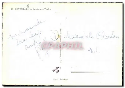 Deauville - O Bassin dos Yachts — Foto Real JEM — Verso