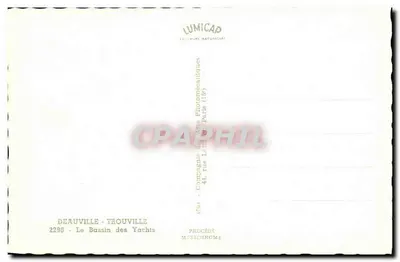 Deauville - Het jachthavenbakje — uitgever LUMICAP, n° 2296 — Achterkant