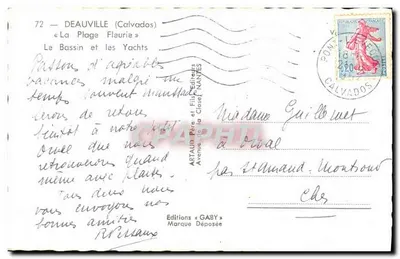 Deauville — O Bassin e os Yachts — Edições Gaby — Verso