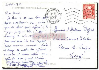 Deauville - As Regatas — editor GALLA (nº32) — Verso