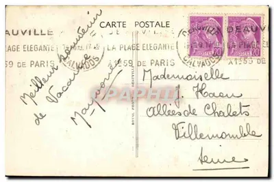 Deauville — I Yacht in mare aperto in tempo brutto — Verso