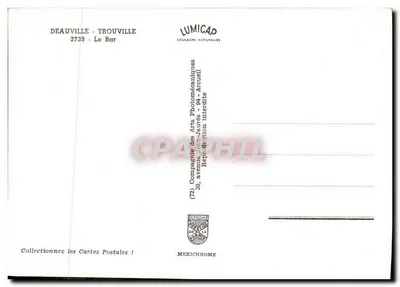 Deauville - O Bar — editor LUMICAP, n° 2739 — Verso