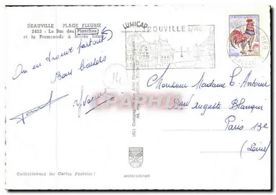Deauville - A Praia das Flores e a Promenade com Maré Alta — Lumicap, n°14 — Verso