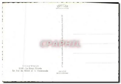 Deauville — O Bar do Sol e a Promenade — Lumicap — Verso