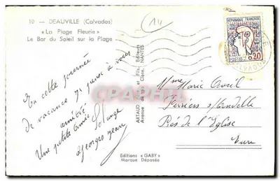 Deauville (Calvados) — A Praia Florida — Edições Gaby — Verso