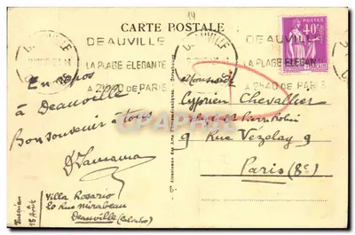 Deauville - La Plage Fleurie - Bar du Soleil — éditeur Villa Rosario, n° 445 — Verso