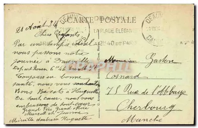 Deauville, 'La Plage Fleurie' — Les Bains — n°75 — Reverso