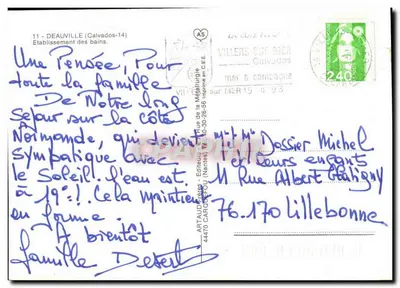 Deauville — Estabelecimento das Banheiras — Artaud Frères (Nantes) n°11 — Verso