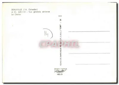 Deauville — Vista generale aerea — Il Casinò — Editore Combier (71. S.&L.) — Verso