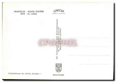 Deauville - Plage Fleurie - Le casino — LUMICAP, Paris — Verso