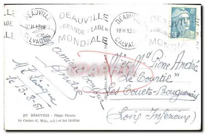Il Casinò (G. Wybo, arch.) e i Giardini — Deauville — editore CAP — Verso