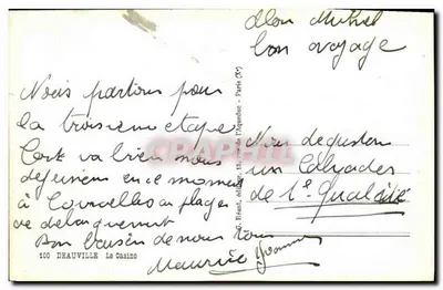 Kasyno w Deauville — Widok budynku i ogrodu — G. Réaunt, wydawca, nr 400 — Rewers