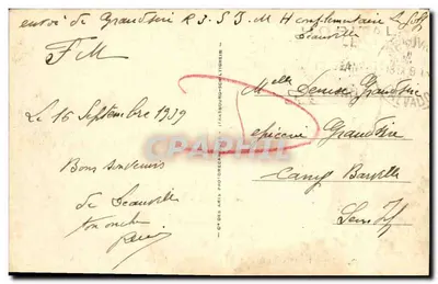 Deauville-Plage Fleurie — El Casino (G. Wybo, arq.) y los parterres florecidos — Reverso