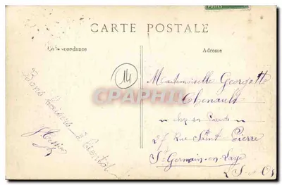 Deauville — Het Casino — Uitzicht op de Tuinen — Uitgever T. Deauville — Achterkant