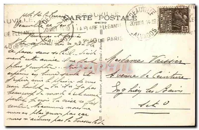 Deauville, 'A Praia das Flores' – Hotel da Terrasse – G. Arisaud, editor — Verso