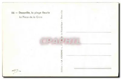Deauville, de plein de de Station — De Plein de de Republiek — Uitgave La Cicogne — Achterkant