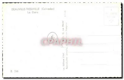 Deauville-Trouville — A Estação — Les Editions d'Art — Verso