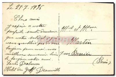 Deauville - Plage Fleurie - La ferme du Côteau — editor A.P.C. n° 230 — Verso