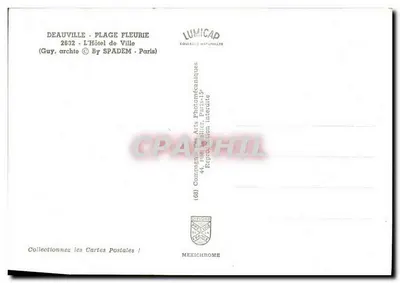 Deauville - O Palácio de Vila — editor SPÄDEM, Paris, série 2632 — Verso