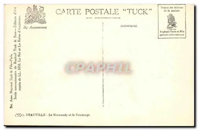 Vista da rua principal em Deauville — editor Raphael Tuck & Fils — Verso