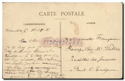 Deauville-sur-Mer (Calvados) — Tribunes de l'Hippodrome — Éditeur : Éd. L. Béguin — Verso