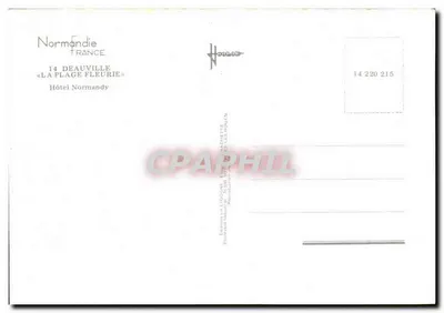 Hotel Normandy — La Cigogne — editor La Cigogne, 14 Deauville « La Plage Fleurie » — Reverso