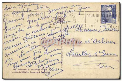Deauville - A Praia das Flores — Normandy-Hotel e Boulevard Cornuché — Verso