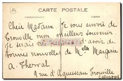 Deauville — Normandy-Hôtel — editor B.D. n°400 — Verso