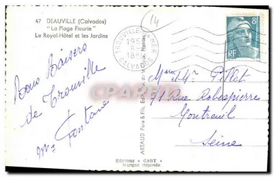 Le Royal-Hôtel et les Jardins — Deauville (Calvados) — Éditions GARY — Verso