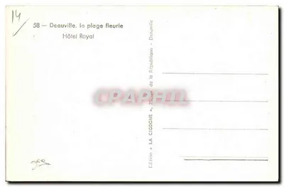 Deauville, la playa floreciente — Hotel Royal — Edición « La Cigogne », Deauville — Reverso