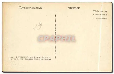 Hotel Royal — Deauville — Imp. Lévy et Neudgen Régnant, París — Reverso