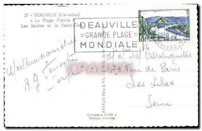 Deauville — Os Jardins e o Clube de Yatch — Edições Gaby — Verso