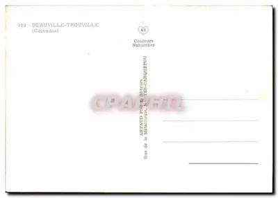Deauville-Trouville — vista panorâmica — Artaud Frères Editores, Nantes-Carquefou — Verso