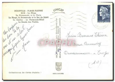 Deauville — Souvenir de Deauville — Lumicap — Verso